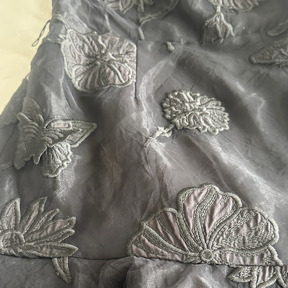 Milly Rosie 3D Butterfly Embroidery Dress Black Sz 10 NWT **No Belt**Retail $595 - Picture 6 of 7